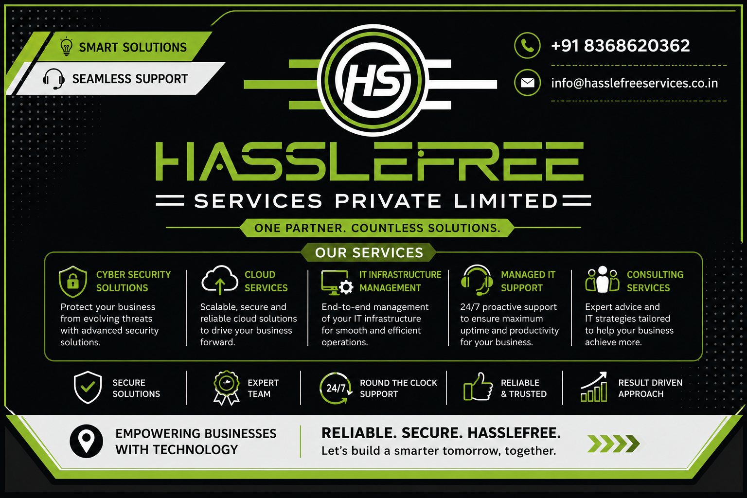 Hasslefree Services signboard design